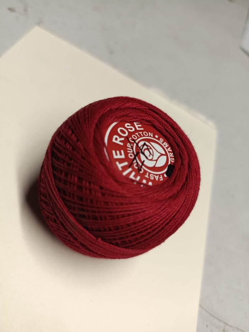 WHITE ROSE 20 no. crochet yarn 20 grams per ball  SHADE NO. R-047