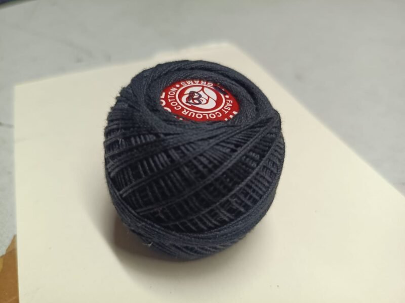 WHITE ROSE 20 no. crochet yarn 20 grams per ball  SHADE NO. R-black