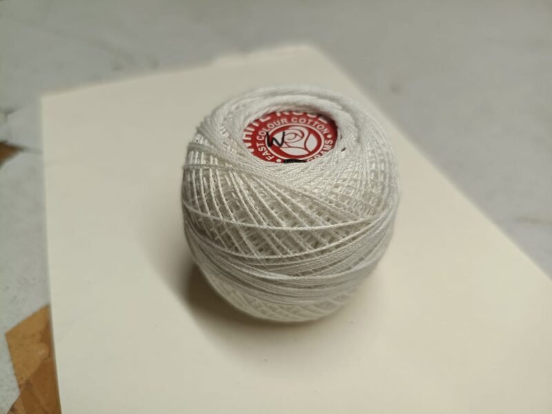 WHITE ROSE 20 no. crochet yarn 20 grams per ball  SHADE NO. R-WHITE